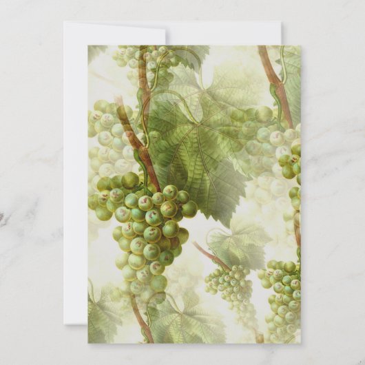 Grape Vines Winery Thmed Wedding Kaart (Achterkant)