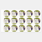 Grape Vineyard Jam Jar Canning Labels (Vel)
