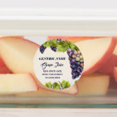 Grape Vineyard Jam Jar Canning Labels (Aangebracht)