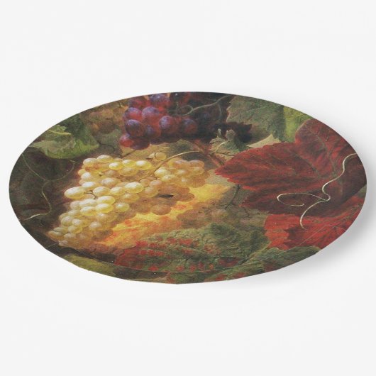 GRAPE VINEYARD WINE-TASTPARTIJ Druiven, Papieren Bordje (Gekanteld)