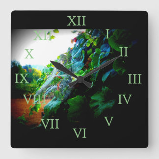 Grape Web Vierkante Klok