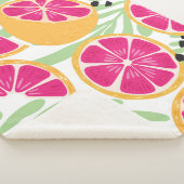 Grapefruit & Bladeren: Tropisch  Sherpa Deken (3/4)