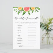 Grapefruit Bridal Word Scramble Vrijgezellenfeest  (Staand voorkant)