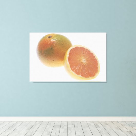 Grapefruit Canvas Afdruk (Insitu (Houten vloer))