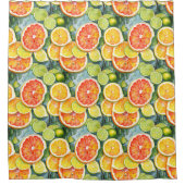 Grapefruit, citroenen, limoenen en Sinaasappels Ci Douchegordijn (Voorkant)