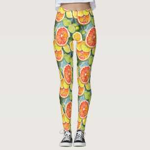 Grapefruit, citroenen, limoenen en Sinaasappels Ci Leggings