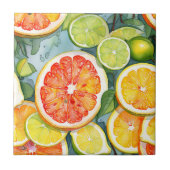Grapefruit, citroenen, limoenen en Sinaasappels Ci Tegeltje (Voorkant)