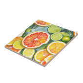 Grapefruit, citroenen, limoenen en Sinaasappels Ci Tegeltje (Zijkant)