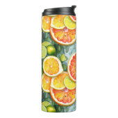 Grapefruit, citroenen, limoenen en Sinaasappels Ci Thermosbeker (Gedraaid links)