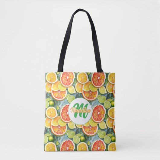 Grapefruit, citroenen, limoenen en Sinaasappels Ci Tote Bag (Voorkant)