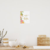 Grapefruit Citrus Bruiloftsshower Kaarten en Cadea Poster (Keuken)