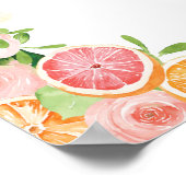 Grapefruit Citrus Fruit Bridal Shower Drinks Sign Poster (Hoek)