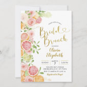 Grapefruit Citrus Fruit Bridal Shower Invitation Kaart (Voorkant)