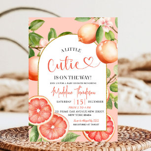 Grapefruit Citrus Theme Zomerfruit Baby shower Kaart
