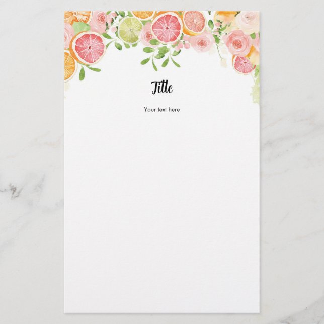 Grapefruit Citrus Vrijgezellenfeest Gepersonalisee (Voorkant)