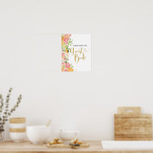 Grapefruit Citrus Vrijgezellenfeest Guest Book Poster (Keuken)