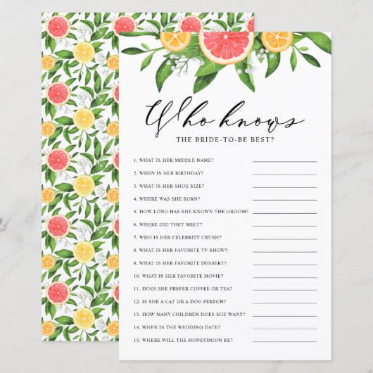 Grapefruit die de beste schoenspeler kent (Voorkant / Achterkant)