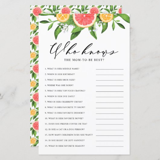 Grapefruit die mama het beste schoenenspel kent (Voorkant / Achterkant)