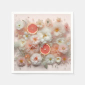 Grapefruit en bloemen Abstract Servet (Voorkant)