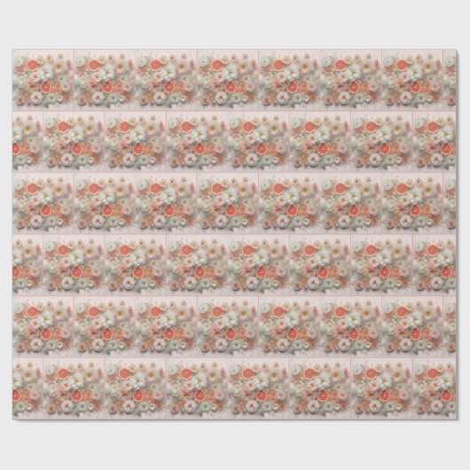 Grapefruit en bloemen in het water cadeaupapier (Vlak)