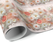 Grapefruit en bloemen in het water cadeaupapier (Rol Hoek)