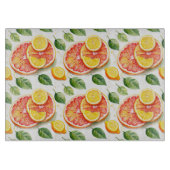 Grapefruit en citroenen Polka Dot Citrus Snijplank (Voorkant)