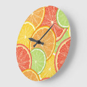 Grapefruit en oranje abstracte achtergrond. grote klok (Hoek)