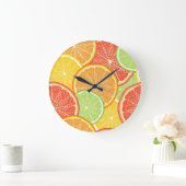 Grapefruit en oranje abstracte achtergrond. grote klok (Huis)