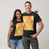 Grapefruit en oranje abstracte achtergrond. t-shirt (Unisex)