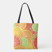 Grapefruit en oranje abstracte achtergrond. tote bag (Achterkant)