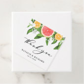 Grapefruit en Sinaasappels Summer Weddenschap Bedankjes Labels (In situ)