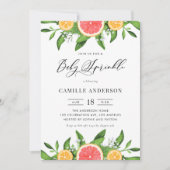 Grapefruit en Sinaasappels Zomer Baby Sprinkle Kaart (Voorkant)