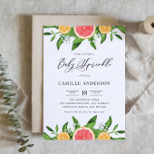 Grapefruit en Sinaasappels Zomer Baby Sprinkle Kaart