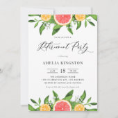 Grapefruit en Sinaasappels Zomer Pensioen Partij Kaart (Voorkant)