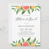 Grapefruit en Sinaasappels Zomerpensioen Brunch Kaart (Voorkant)