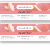 Grapefruit Essential Oils Geur Flesetiket Sticker (Voorkant)