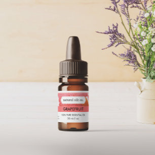 Grapefruit Essential Oils Geur Flesetiket Sticker