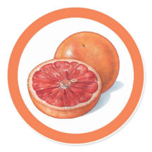 Grapefruit flavour cirkel sticker labels