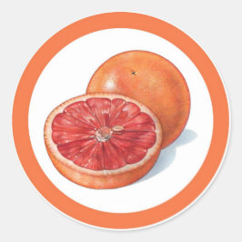 Grapefruit flavour cirkel sticker labels