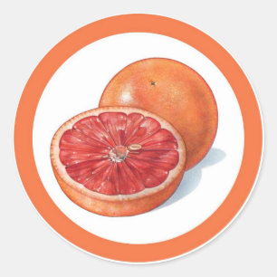 Grapefruit flavour cirkel sticker labels