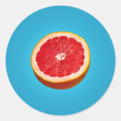 Grapefruit Half Ronde Sticker (Voorkant)