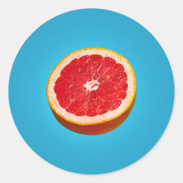 Grapefruit Half Ronde Sticker