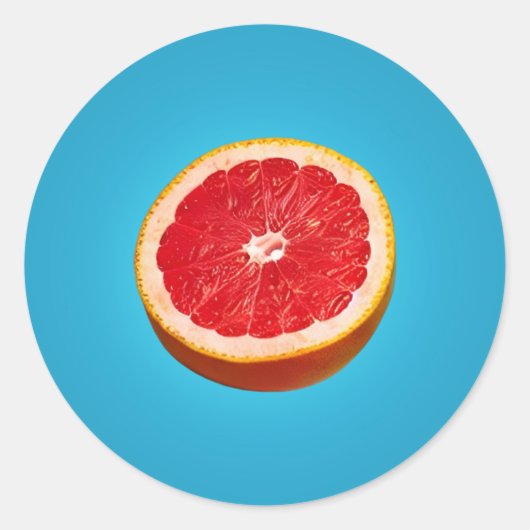Grapefruit Half Ronde Sticker (Voorkant)