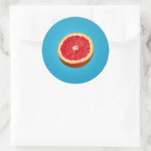Grapefruit Half Ronde Sticker (Tas)