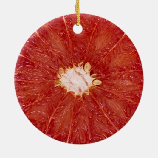 Grapefruit Keramisch Ornament (Achterkant)