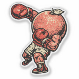 Grapefruit Knockout Puncher — Vintage Retro Bokser Sticker