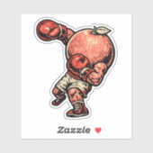 Grapefruit Knockout Puncher — Vintage Retro Bokser Sticker (Vel)