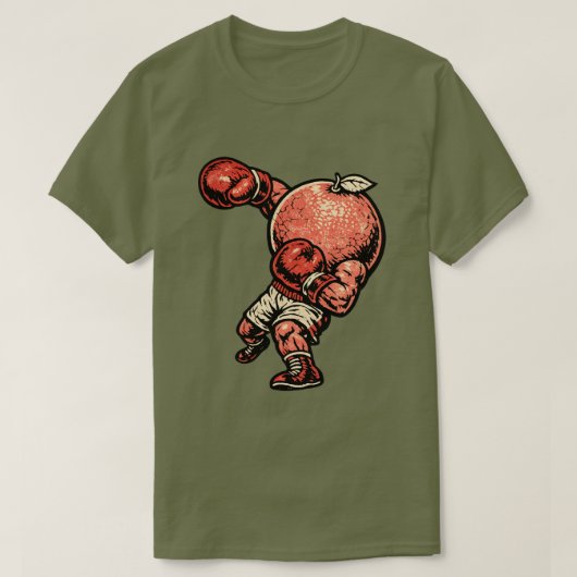 Grapefruit Knockout Puncher — Vintage Retro Bokser T-shirt (Design voorkant)