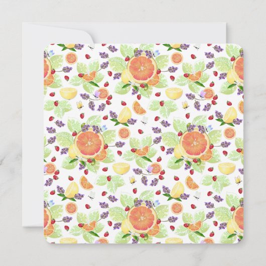 Grapefruit Lemon Sinaasappel Citrus Fruitmix Cockt Kaart (Achterkant)