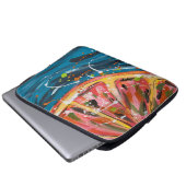 Grapefruit Levendig Fruit Kunst Laptop Sleeve (Voorkant onderkant)